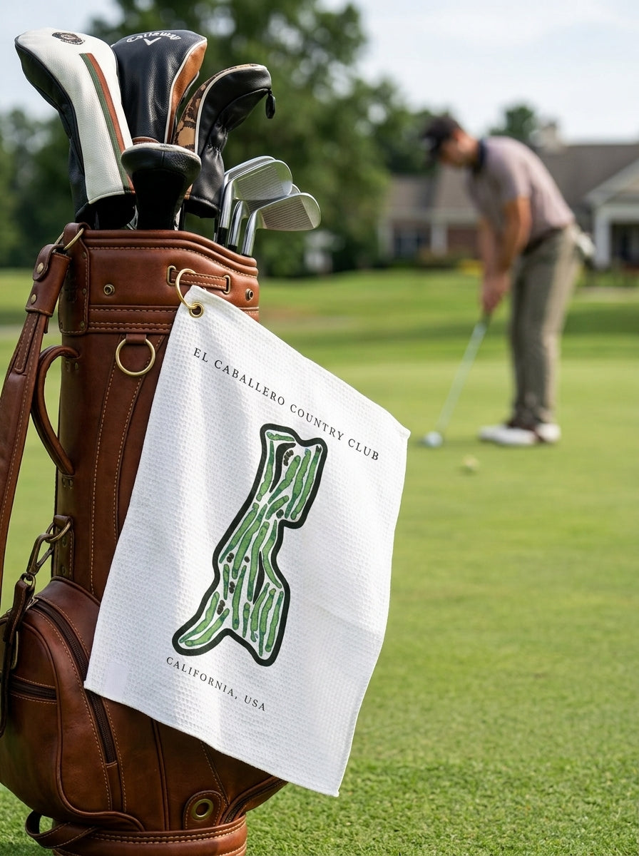 El Caballero Country Club, Golf Course Towel, California | Golf Course Print Towels