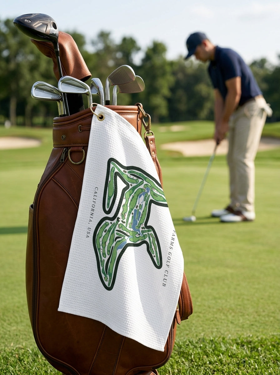 The Farms Golf Club, Golf Course Towel, California | Golf Course Print Towels