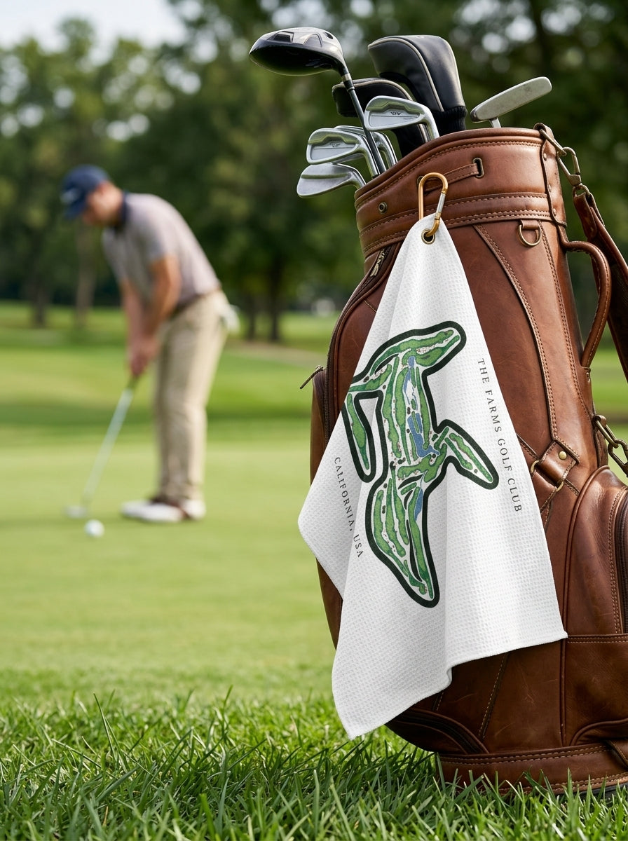 The Farms Golf Club, Golf Course Towel, California | Golf Course Print Towels