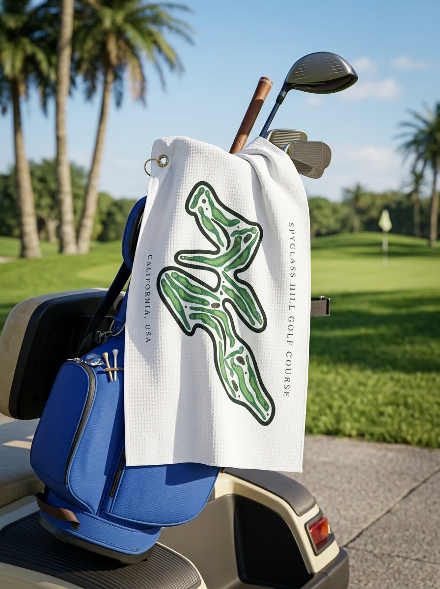 Spyglass Hill Golf Course, Golf Course Towel, California | Golf Course Print Towels