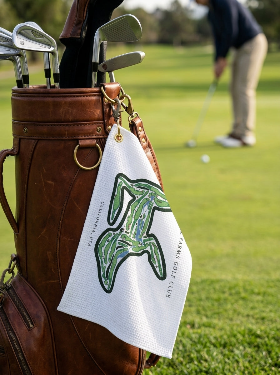 The Farms Golf Club, Golf Course Towel, California | Golf Course Print Towels