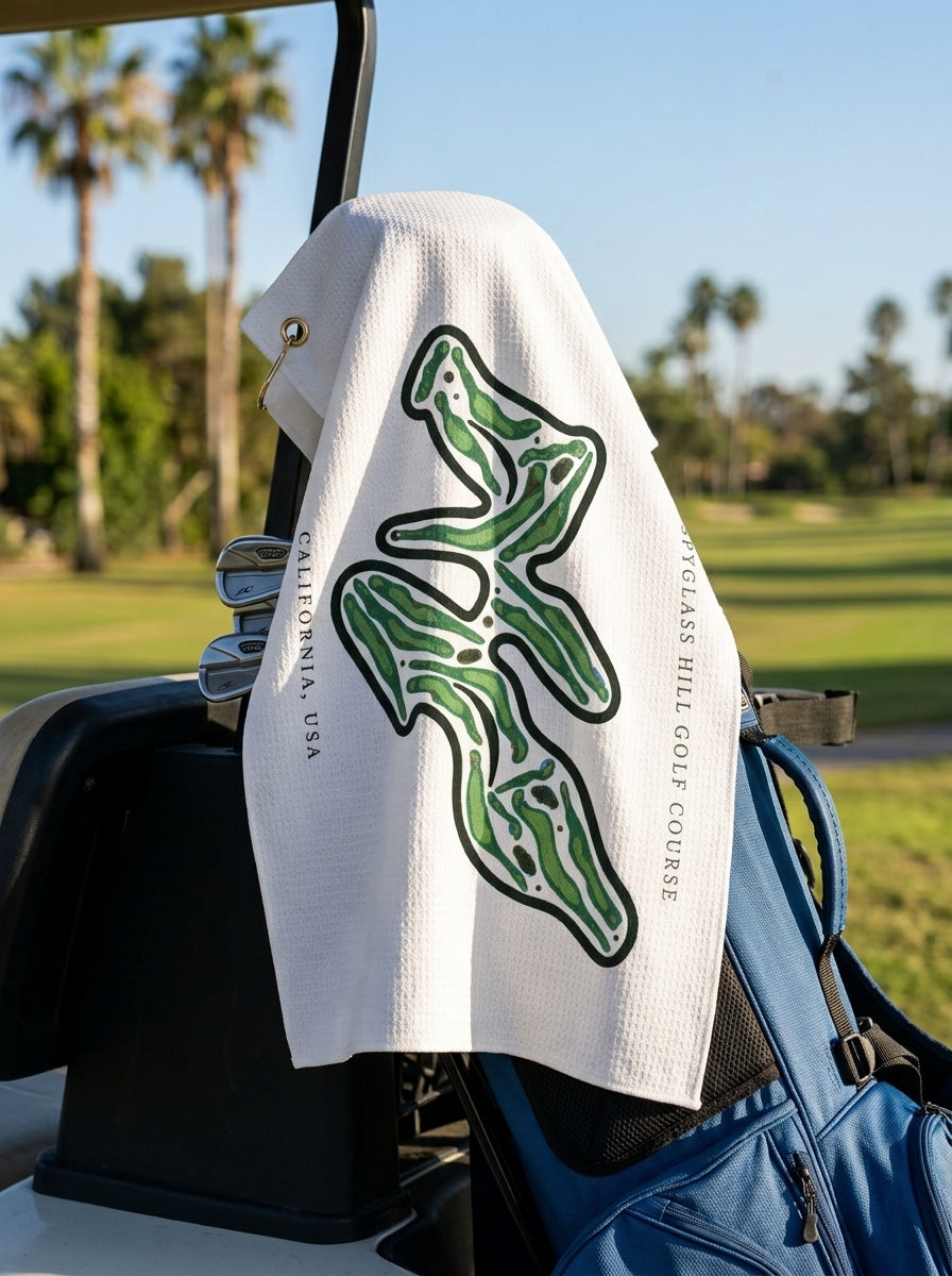 Spyglass Hill Golf Course, Golf Course Towel, California | Golf Course Print Towels