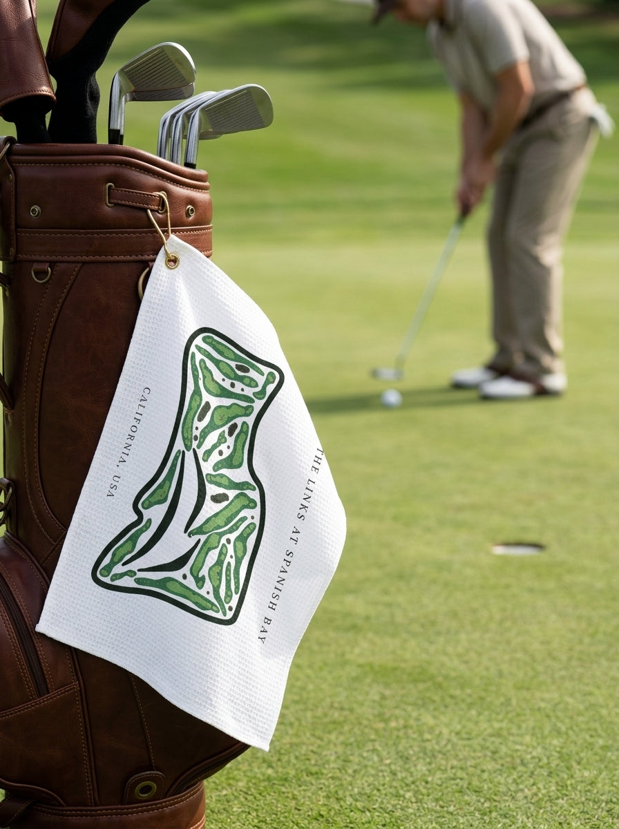 The Links at Spanish Bay, Golf Course Towel, California | Golf Course Print Towels