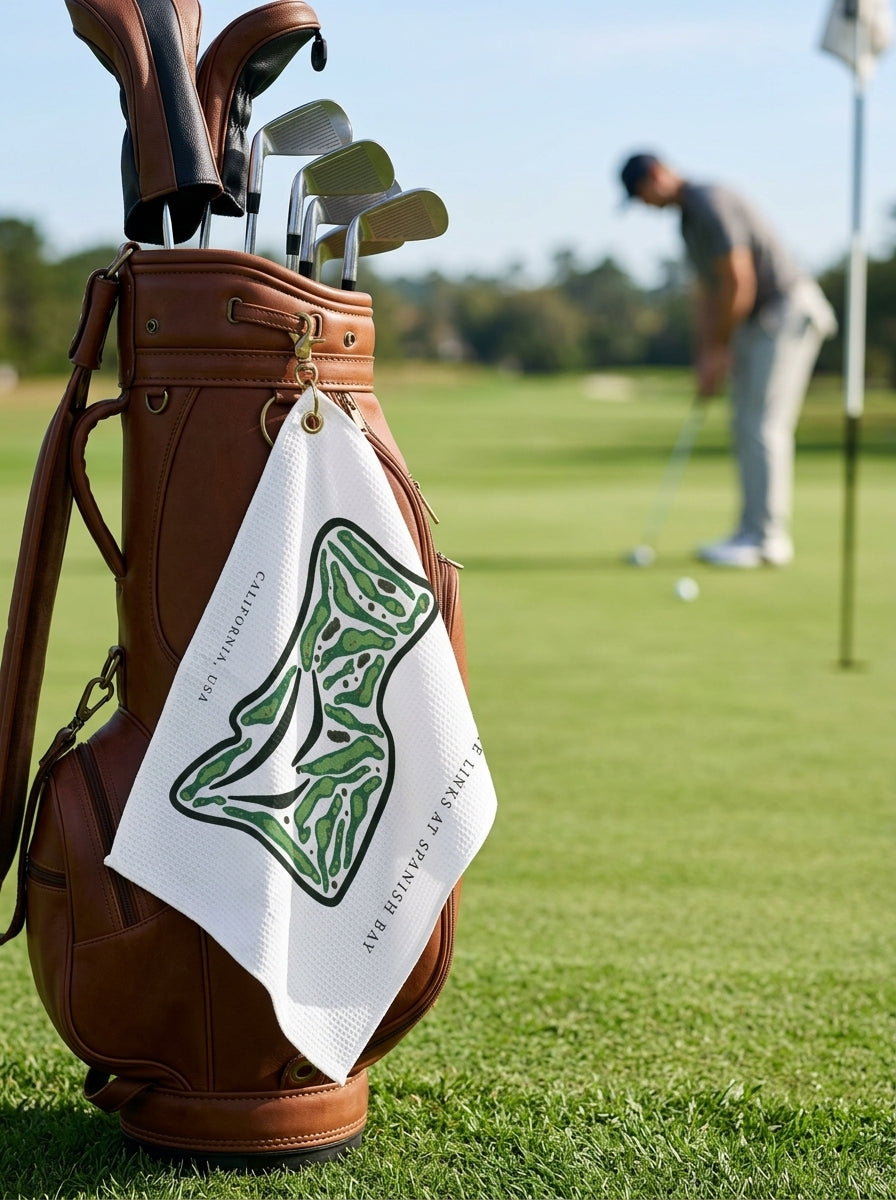 The Links at Spanish Bay, Golf Course Towel, California | Golf Course Print Towels