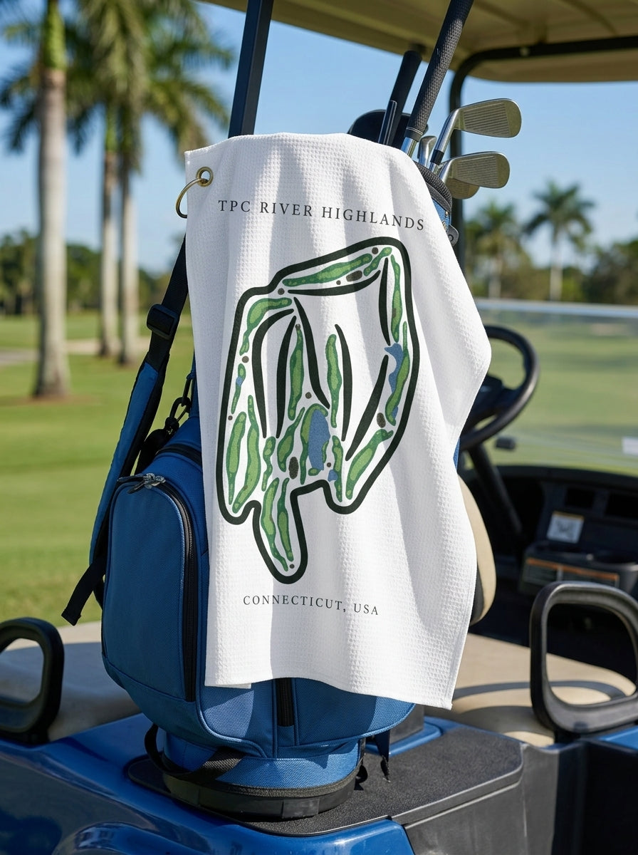 TPC River Highlands, Golf Course Towel, Connecticut | Golf Course Print Towels