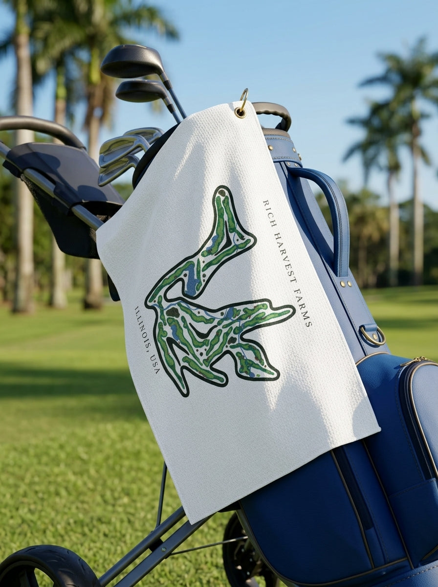Rich Harvest Farms, Golf Course Towel, Illinois | Golf Course Print Towels
