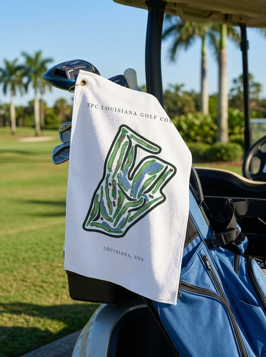 TPC Louisiana, Golf Course Towel, Louisiana | Golf Course Print Towels