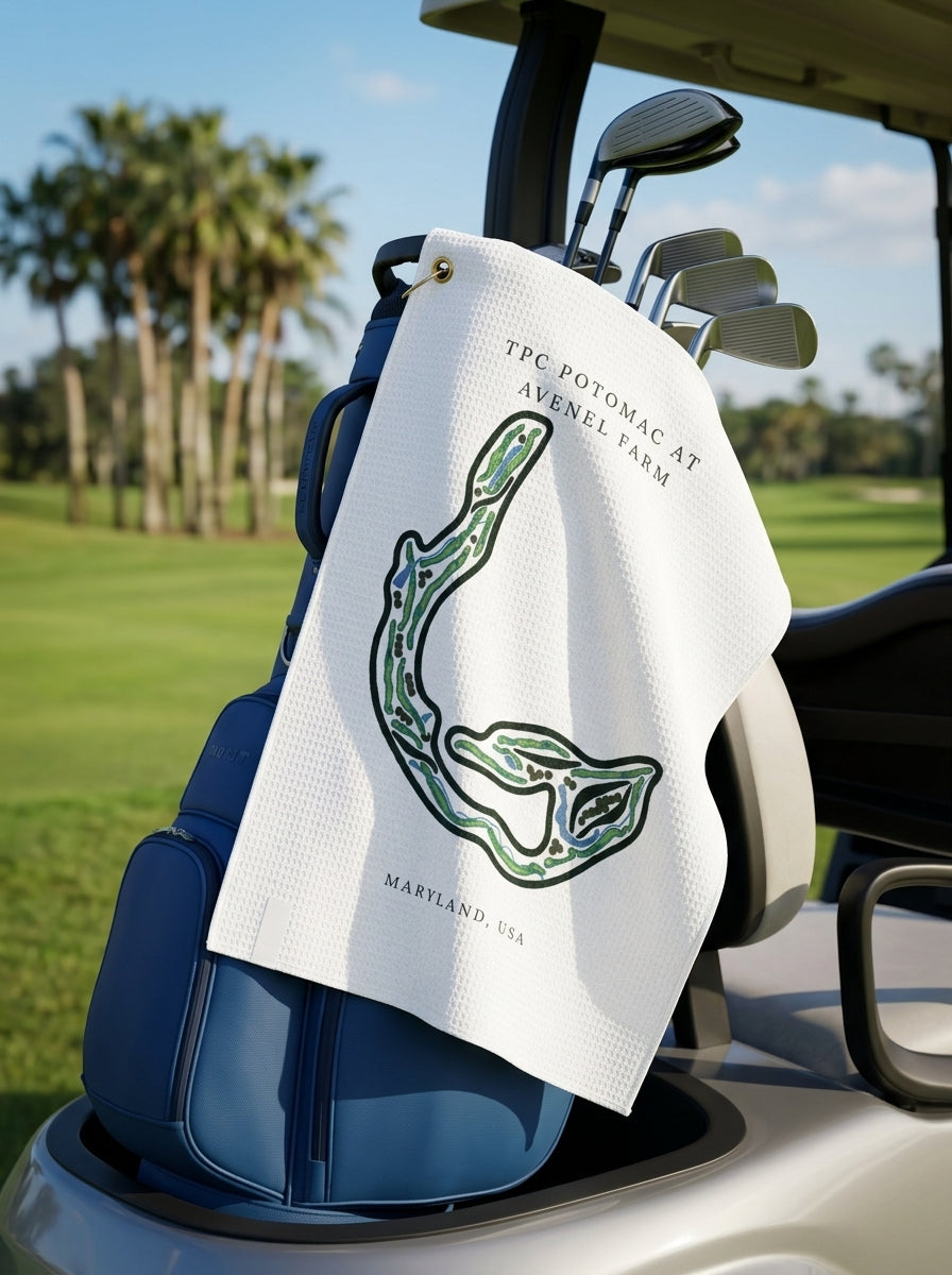 TPC Potomac at Avenel Farm, Golf Course Towel, Maryland | Golf Course Print Towels