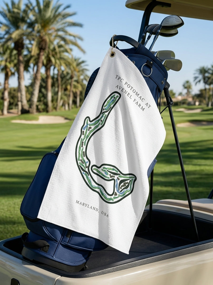 TPC Potomac at Avenel Farm, Golf Course Towel, Maryland | Golf Course Print Towels