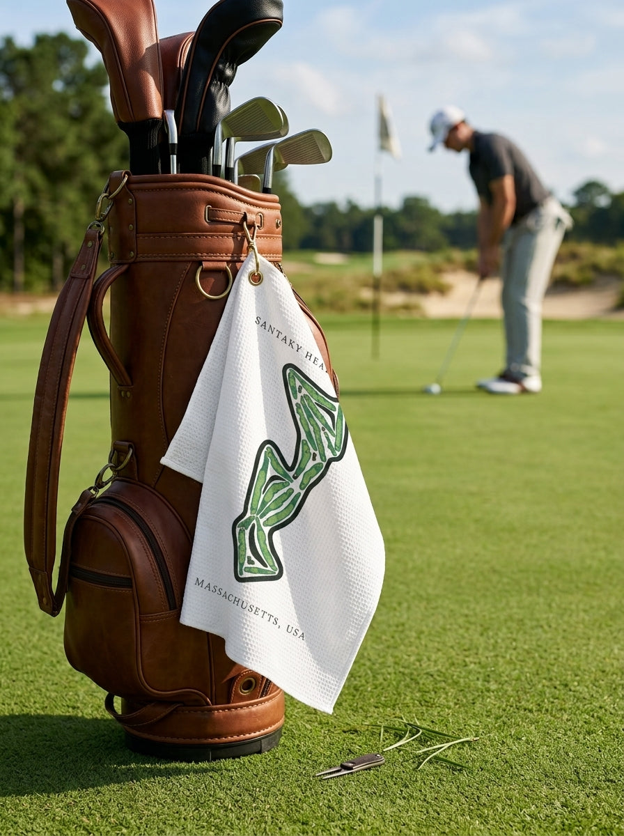 Sankaty Head Golf Club, Golf Course Towel, Massachusetts | Golf Course Print Towels