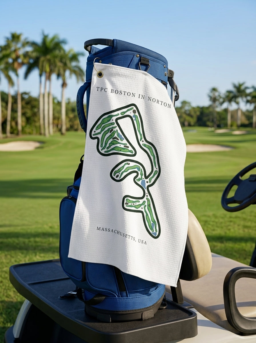 TPC Boston in Norton, Golf Course Towel, Massachusetts | Golf Course Print Towels