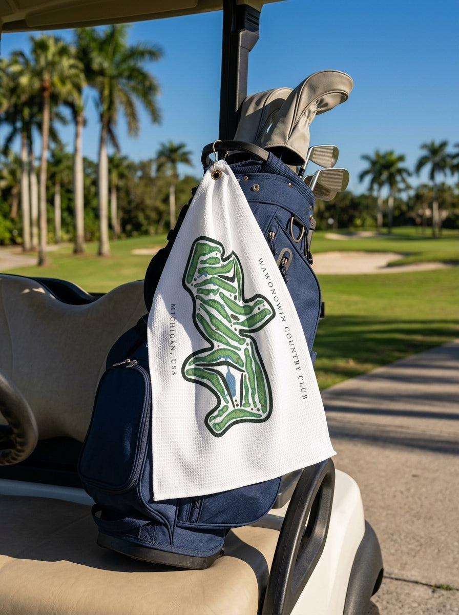 Wawonowin Country Club, Golf Course Towel, Michigan | Golf Course Print Towels