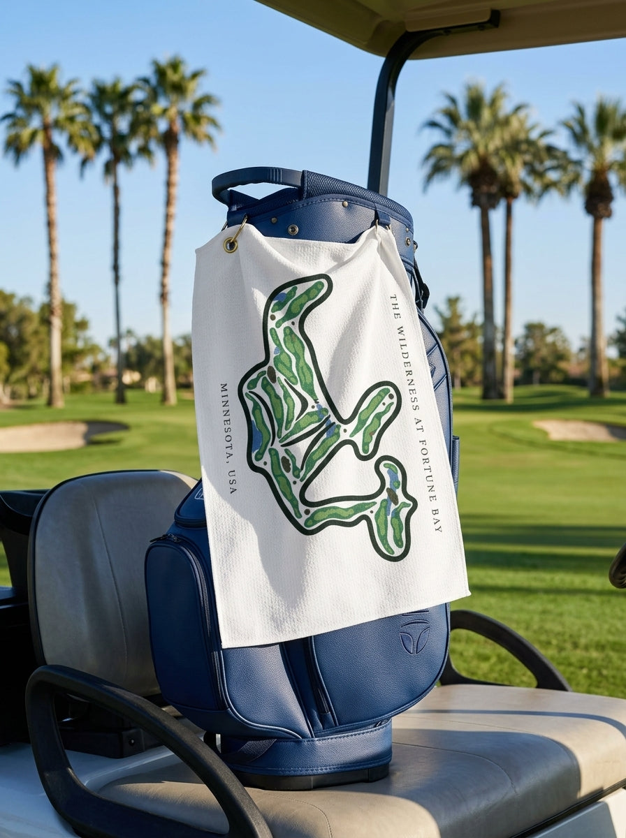 The Wilderness at Fortune Bay, Golf Course Towel, Minnesota | Golf Course Print Towels