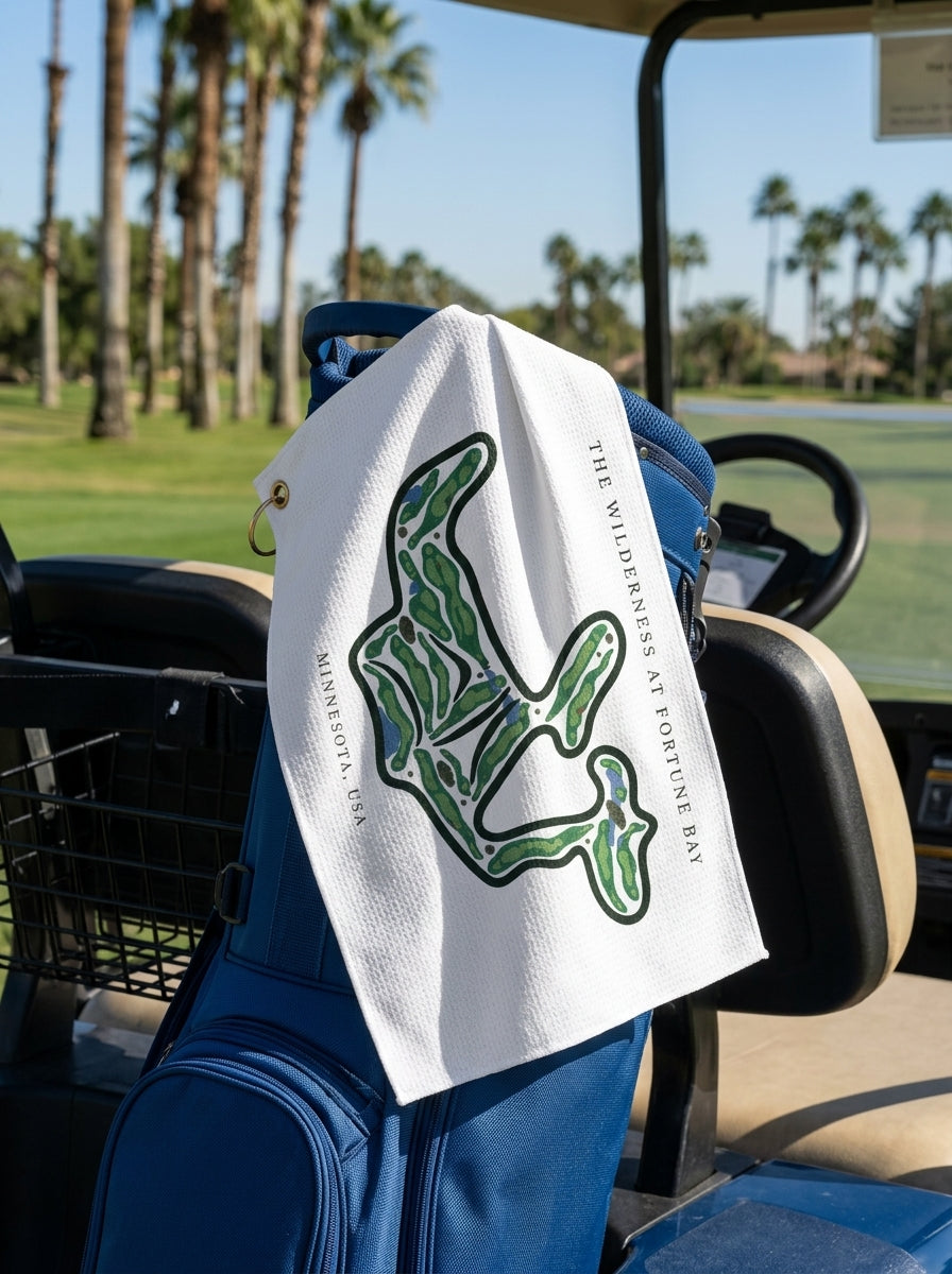 The Wilderness at Fortune Bay, Golf Course Towel, Minnesota | Golf Course Print Towels