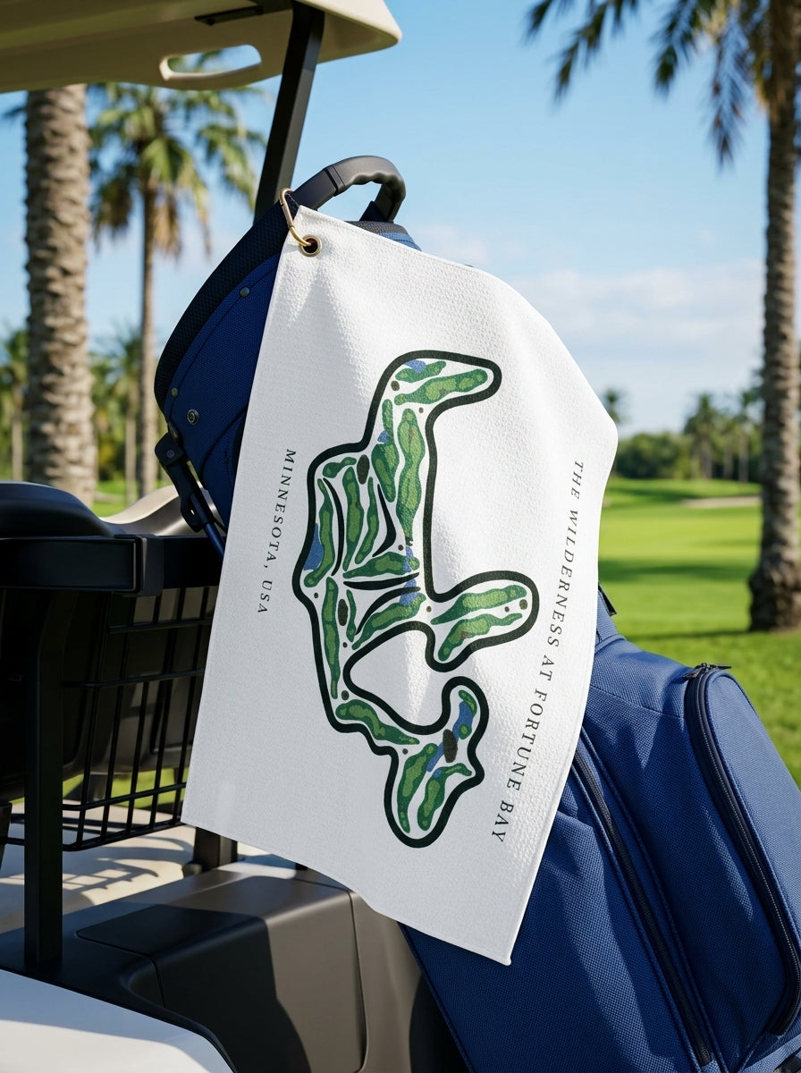 The Wilderness at Fortune Bay, Golf Course Towel, Minnesota | Golf Course Print Towels