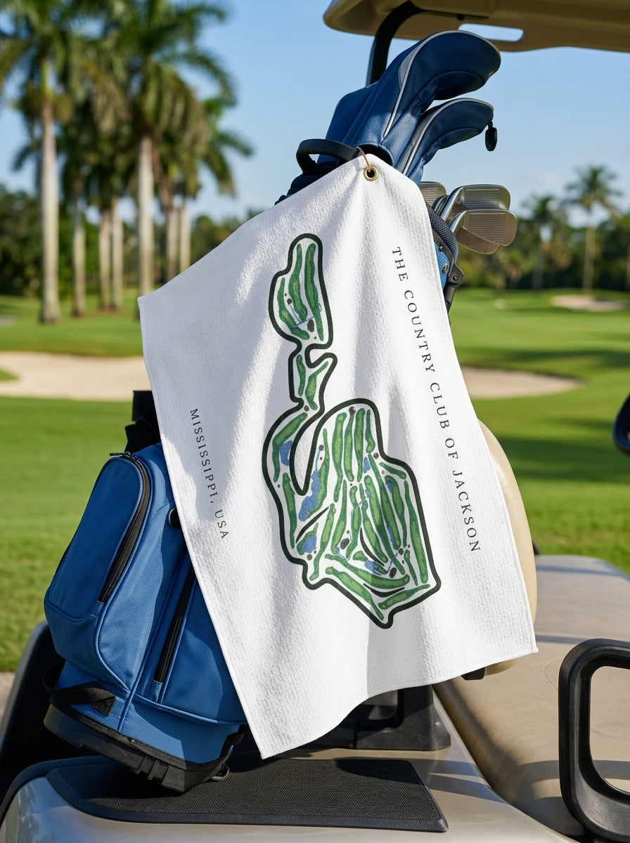 The Country Club of Jackson, Golf Course Towel, Mississippi | Golf Course Print Towels