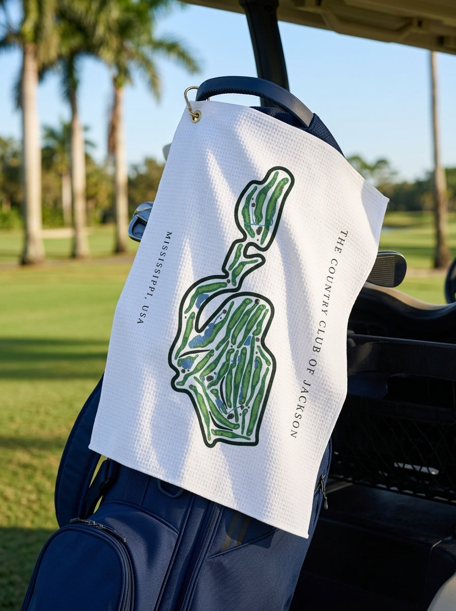 The Country Club of Jackson, Golf Course Towel, Mississippi | Golf Course Print Towels