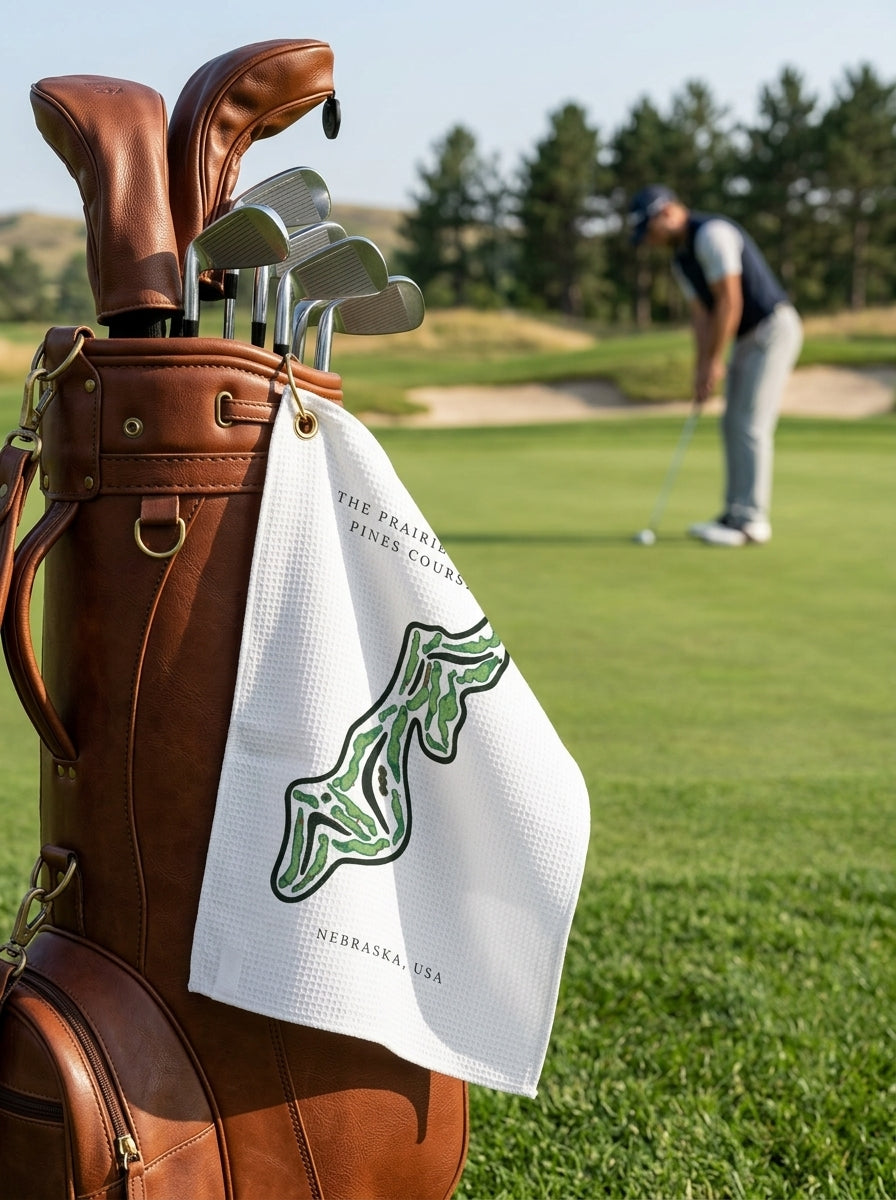 The Prairie Club - Dunes Course, Golf Course Towel, Nebraska | Golf Course Print Towels