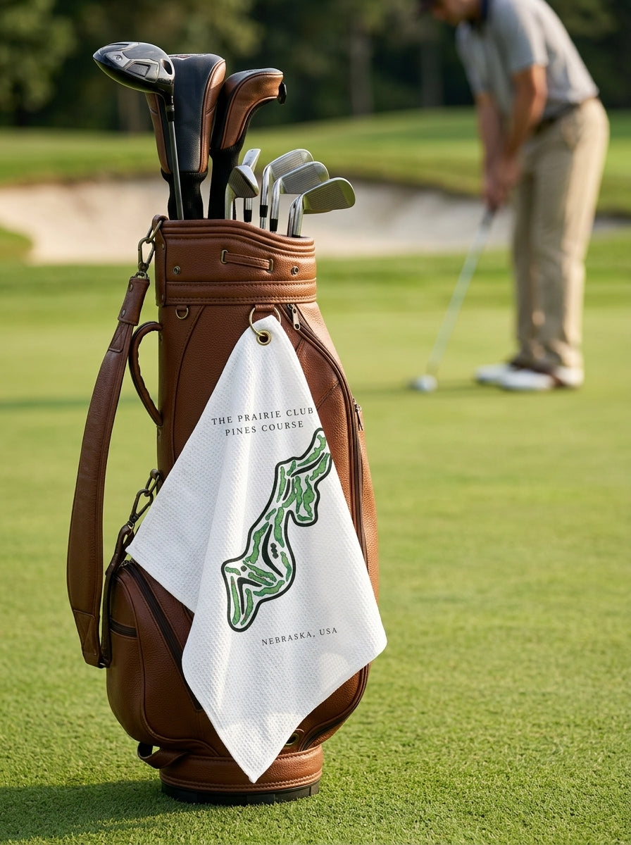 The Prairie Club - Dunes Course, Golf Course Towel, Nebraska | Golf Course Print Towels