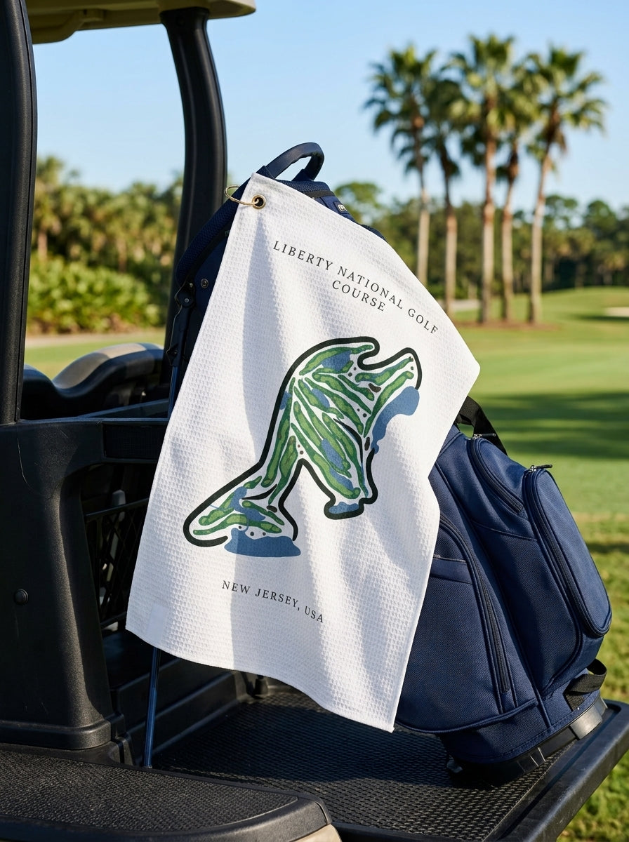 Liberty National Golf Course, Golf Course Towel, New Jersey | Golf Course Print Towels
