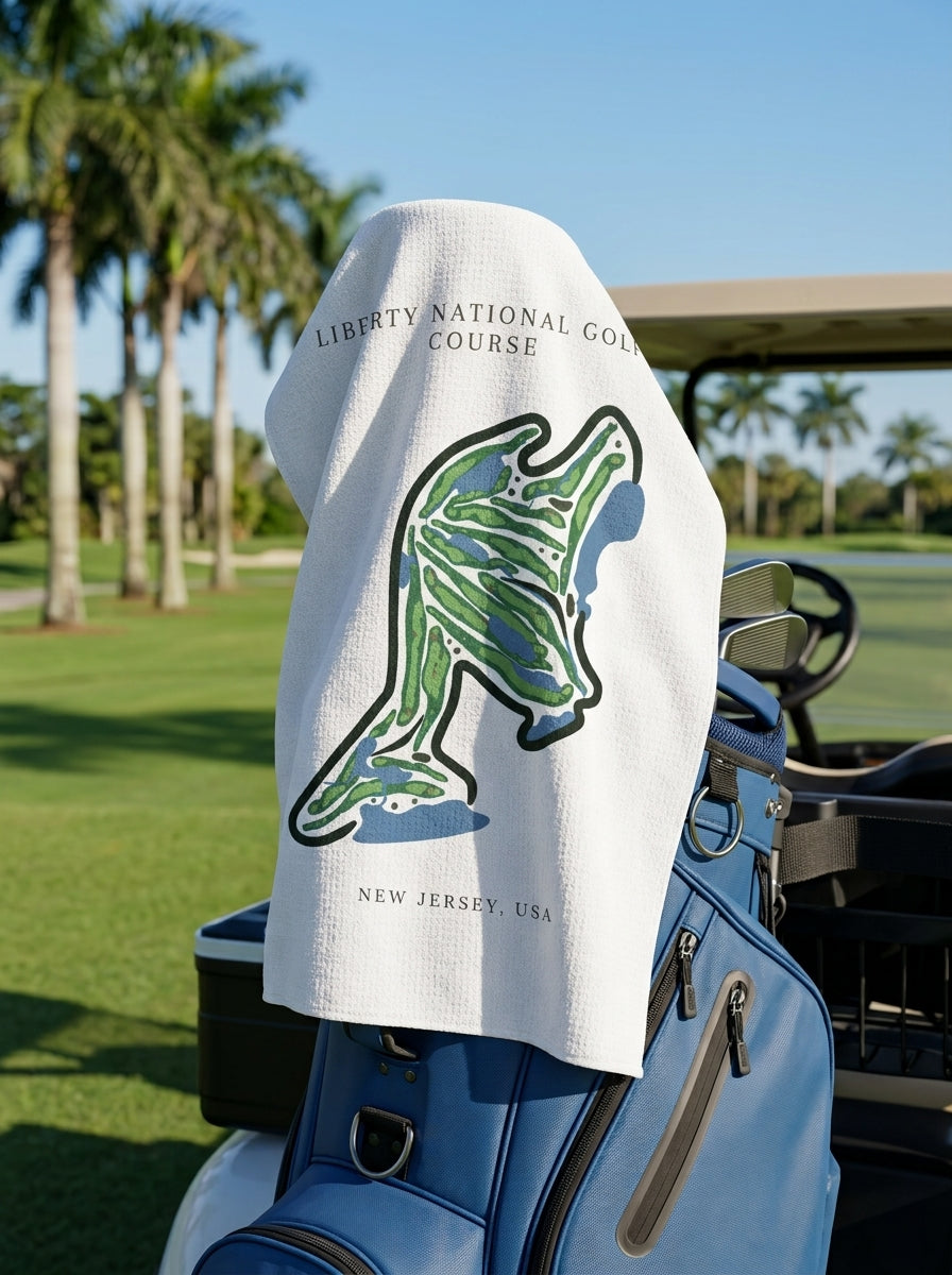 Liberty National Golf Course, Golf Course Towel, New Jersey | Golf Course Print Towels
