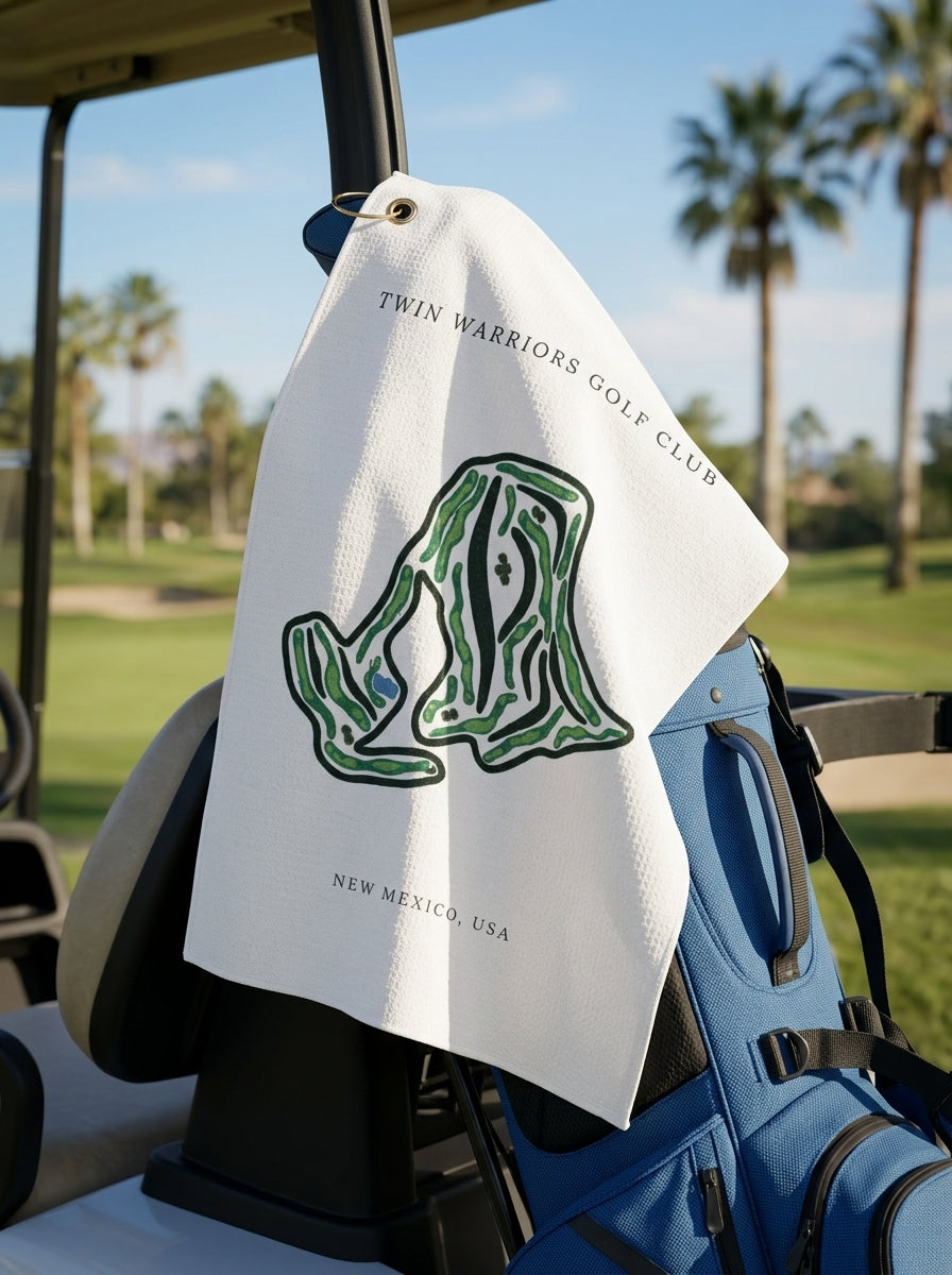 Twin Warriors Golf Club, Golf Course Towel, New Mexico | Golf Course Print Towels