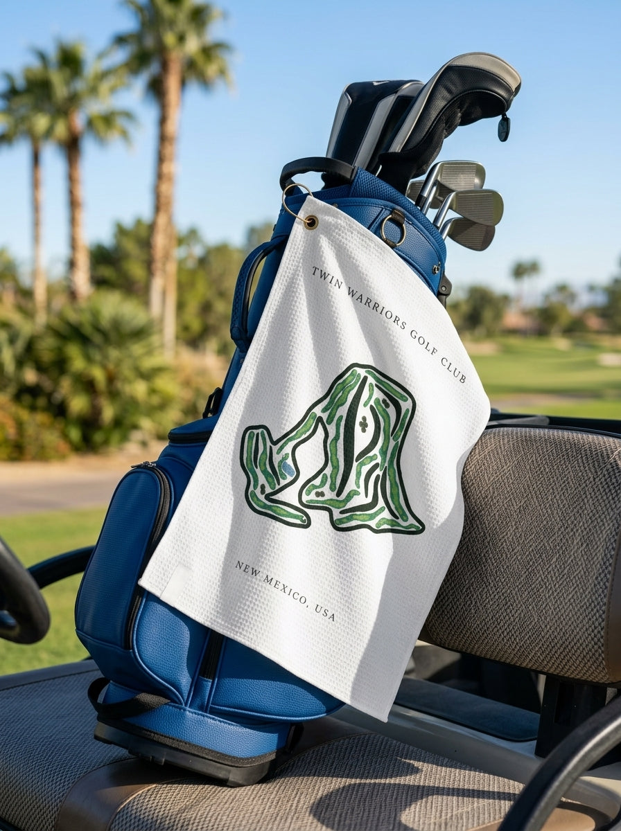 Twin Warriors Golf Club, Golf Course Towel, New Mexico | Golf Course Print Towels