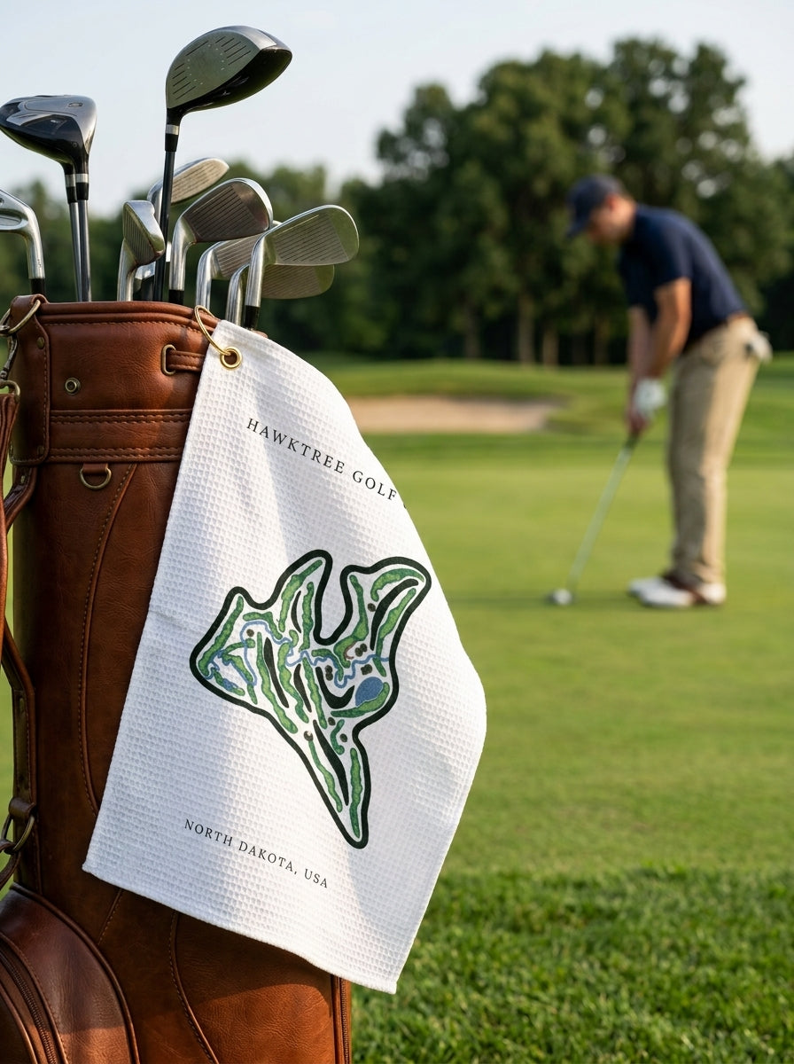 Hawktree , Golf Course Towel, North Dakota | Golf Course Print Towels