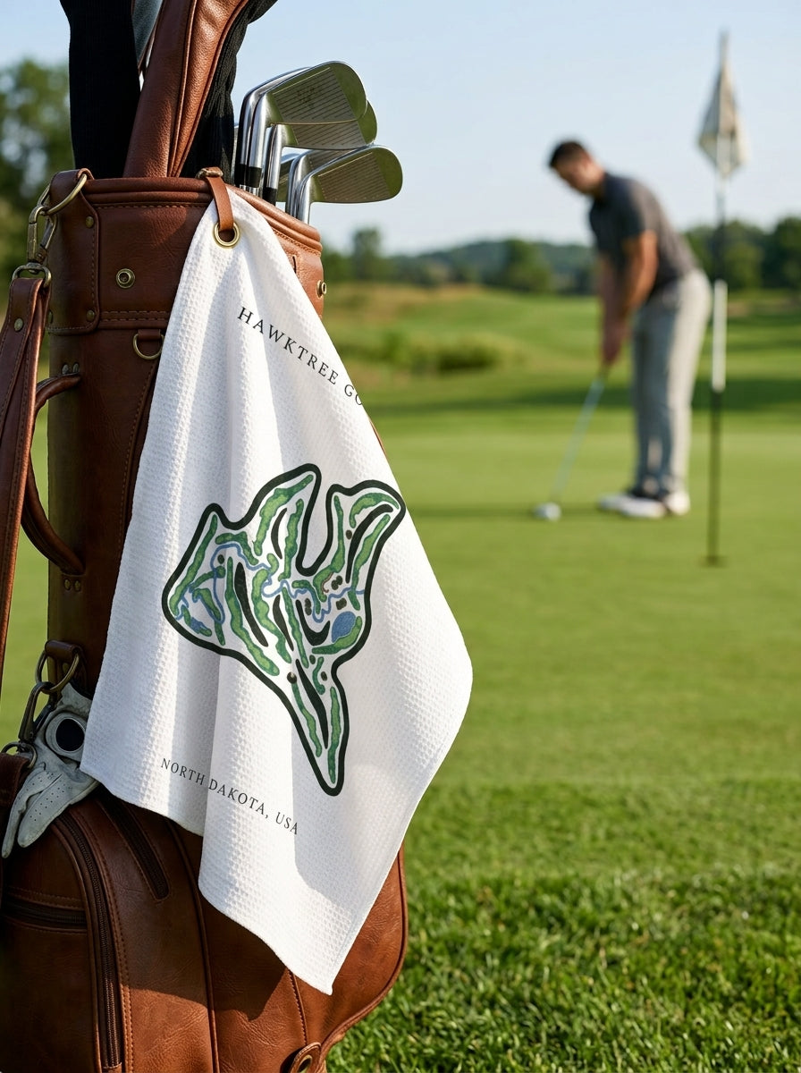 Hawktree , Golf Course Towel, North Dakota | Golf Course Print Towels