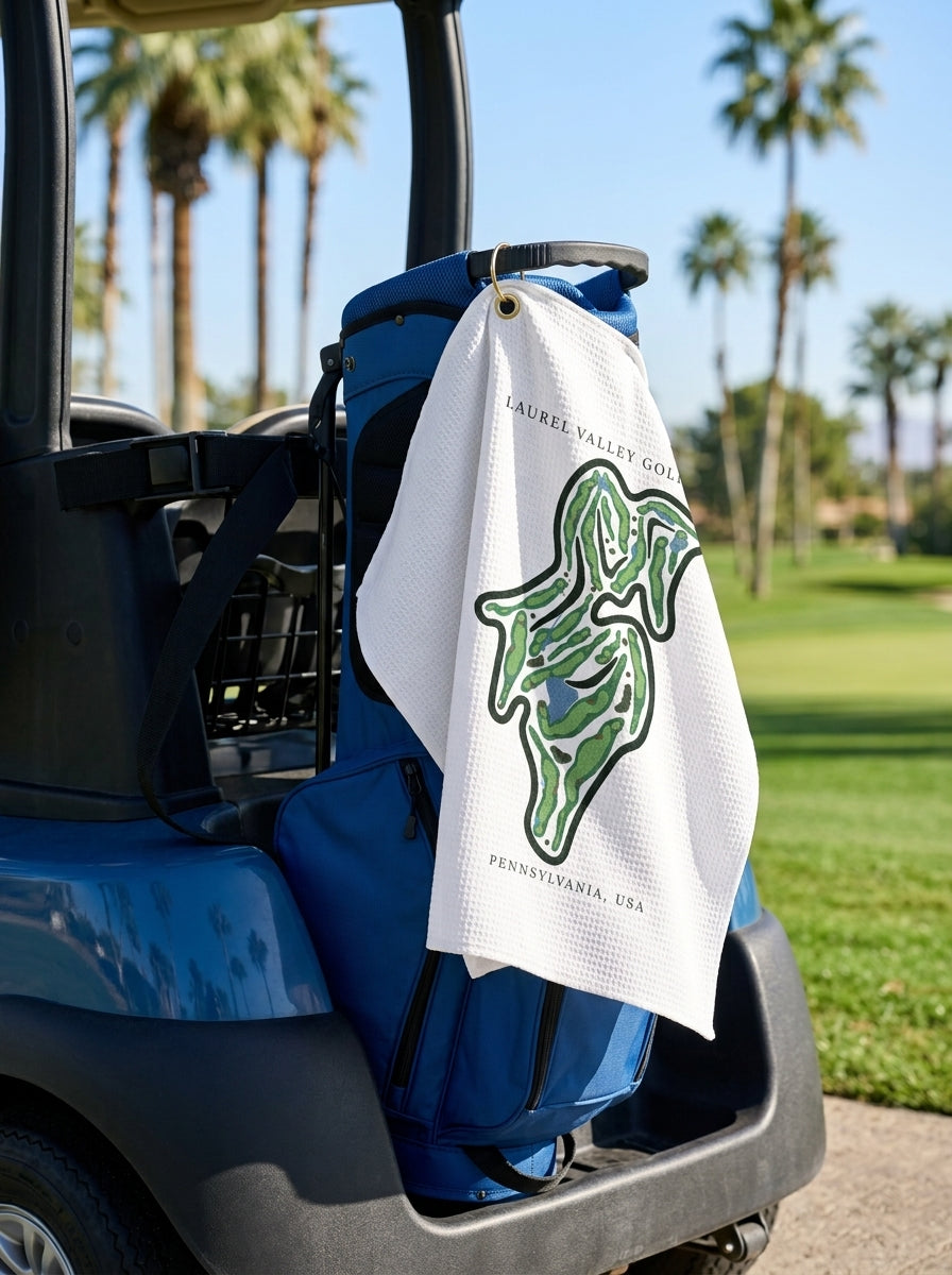 Laurel Valley Golf Club, Golf Course Towel, Pennsylvania | Golf Course Print Towels