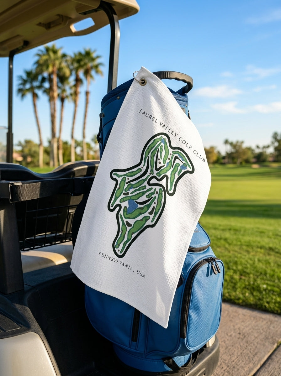 Laurel Valley Golf Club, Golf Course Towel, Pennsylvania | Golf Course Print Towels
