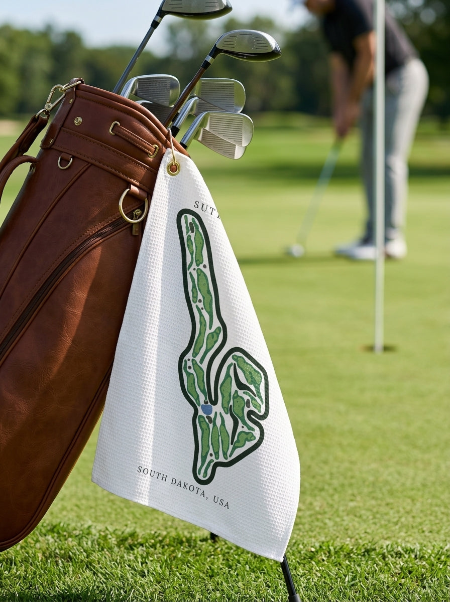 Sutton Bay Golf, Golf Course Towel,  South Dakota | Golf Course Print Towels