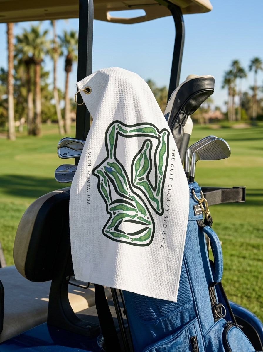 The Golf Club at Red Rock, Golf Course Towel, South Dakota | Golf Course Print Towels
