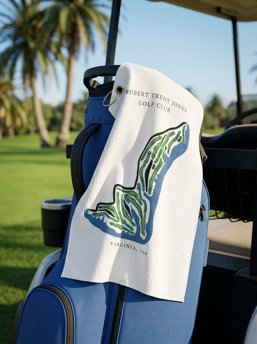 Robert Trent Jones Golf Club, Golf Course Towel, Virginia | Golf Course Print Towels