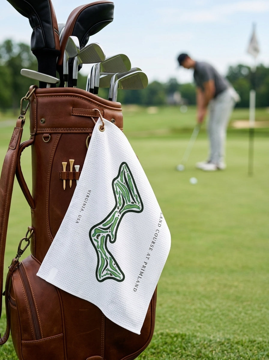 Highland Course At Primland, Golf Course Towel, Virginia | Golf Course Print Towels