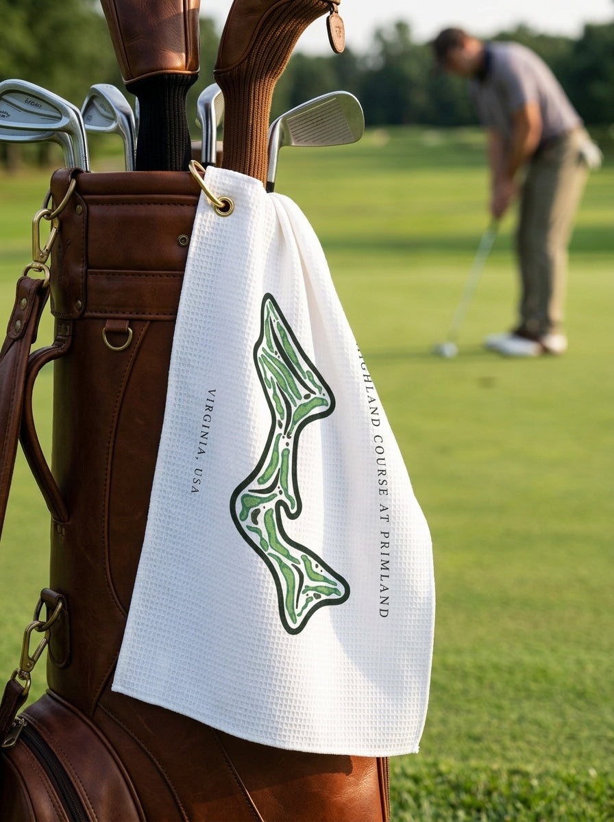 Highland Course At Primland, Golf Course Towel, Virginia | Golf Course Print Towels