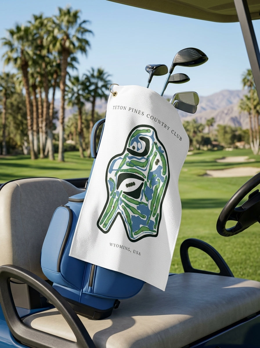 Teton Pines Country Club, Golf Course Towel, Wyoming | Golf Course Print Towels