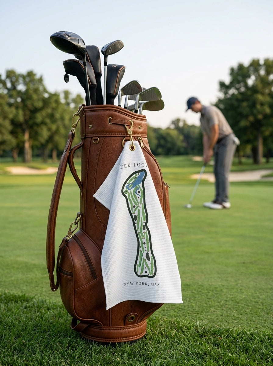 The Creek Locust Club, Golf Course Towel, New York | Golf Course Print Towels