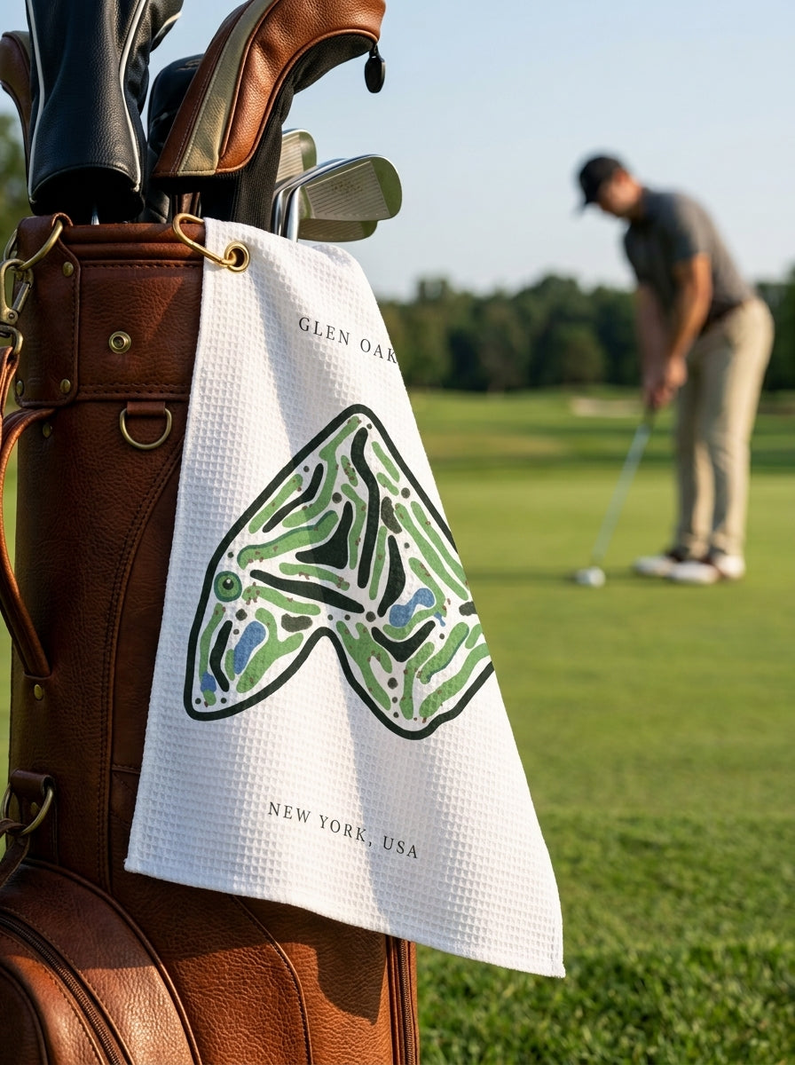 Glen Oaks Club, Golf Course Towel, New York | Golf Course Print Towels
