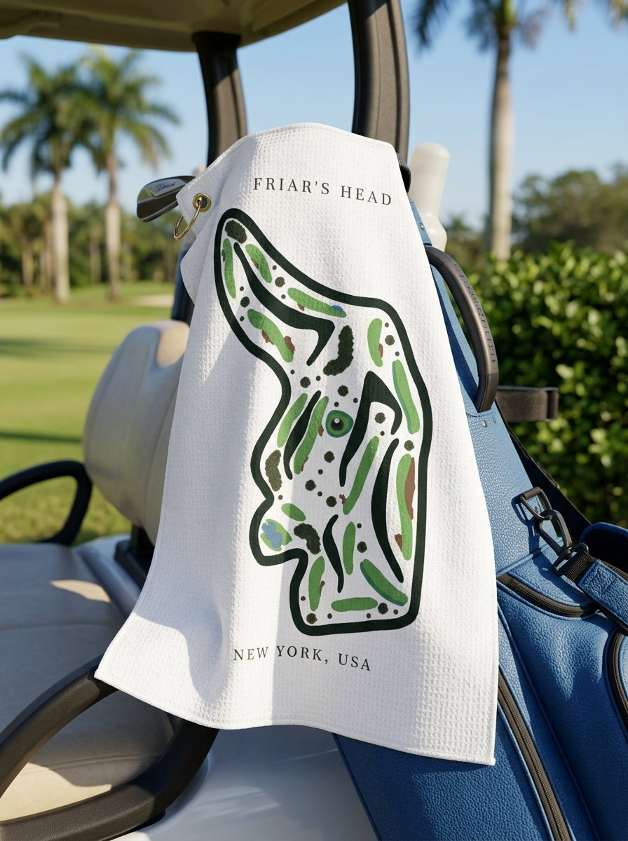 Friar's Head, Golf Course Towel, New York | Golf Course Print Towels