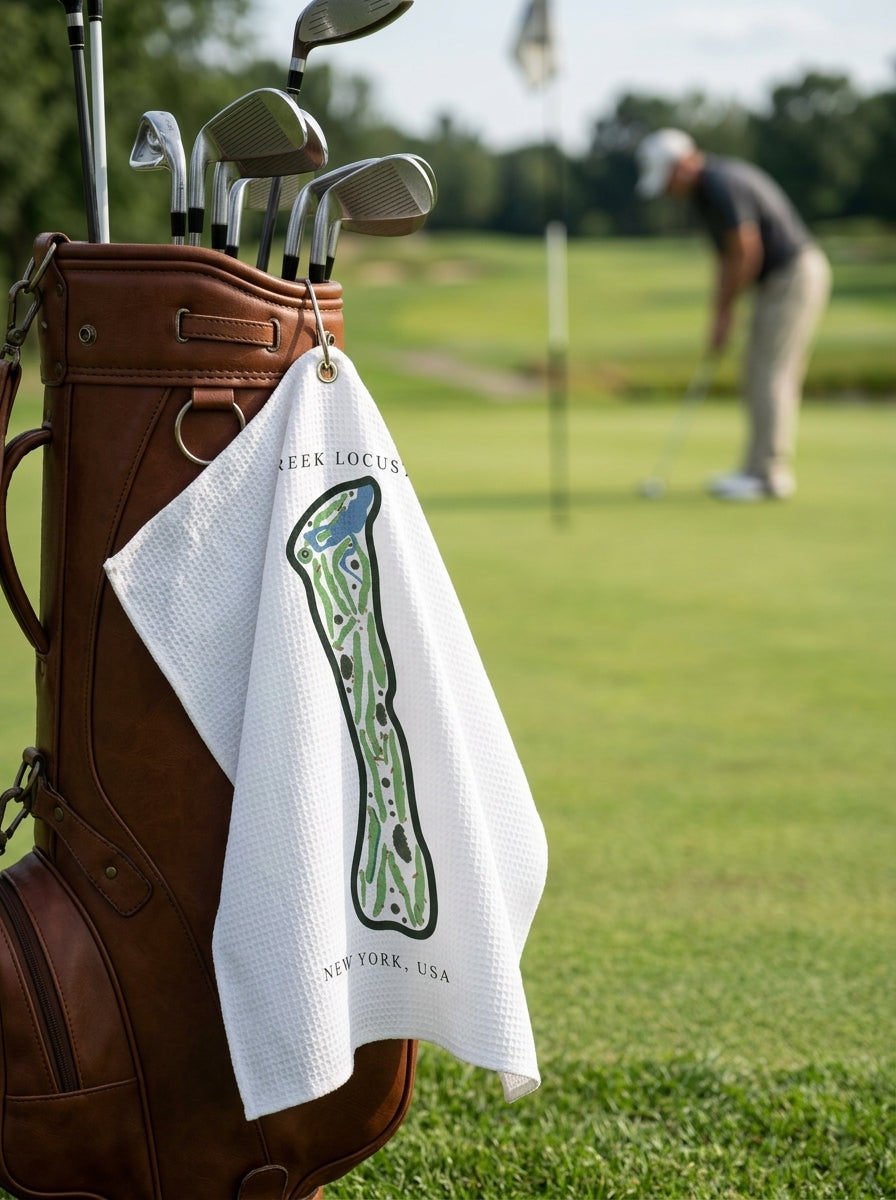 The Creek Locust Club, Golf Course Towel, New York | Golf Course Print Towels