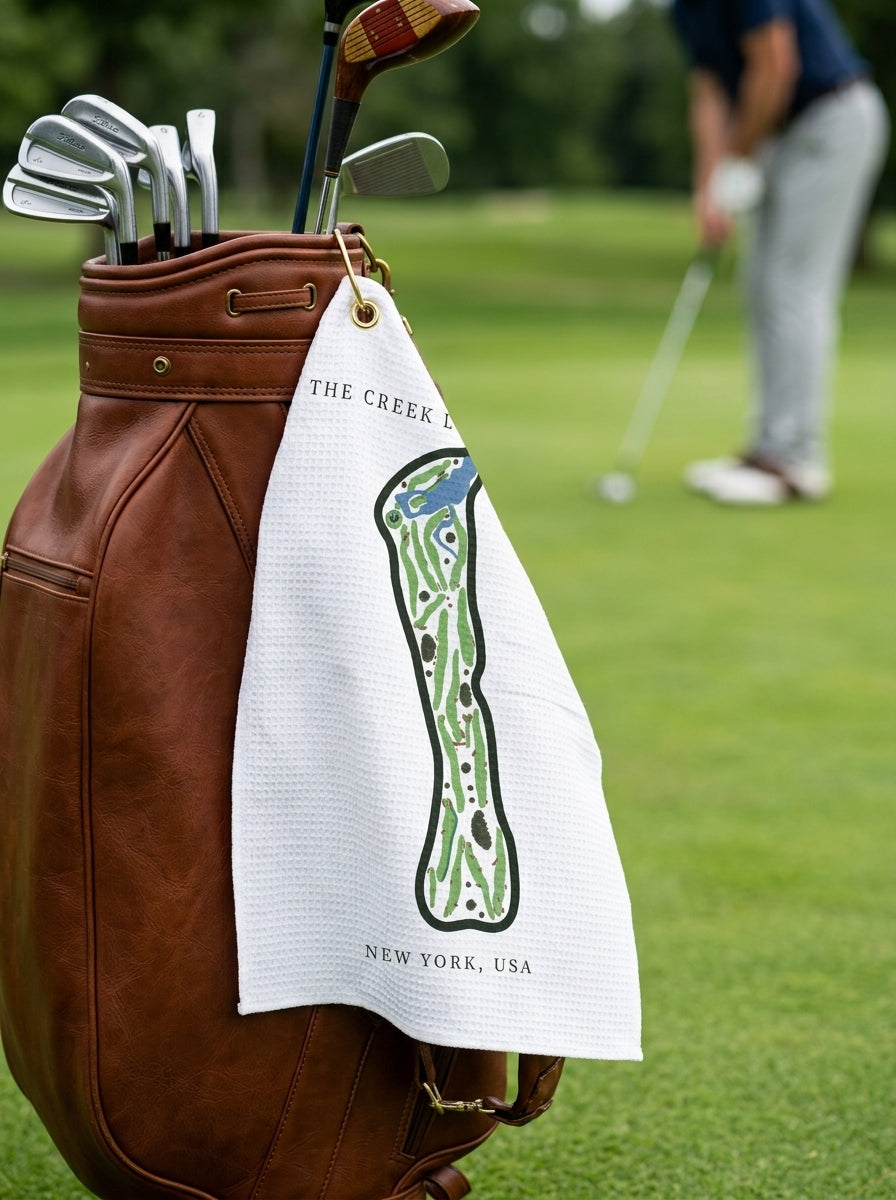 The Creek Locust Club, Golf Course Towel, New York | Golf Course Print Towels