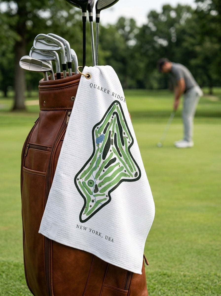 Quaker Ridge Golf Club, Golf Course Towel, New York | Golf Course Print Towels