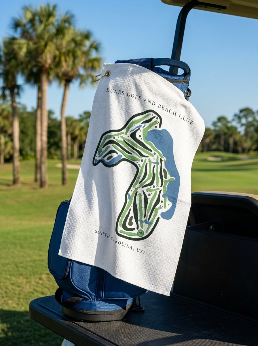 Dunes Golf and Beach Club, Golf Course Towel South Carolina | Golf Course Print Towels