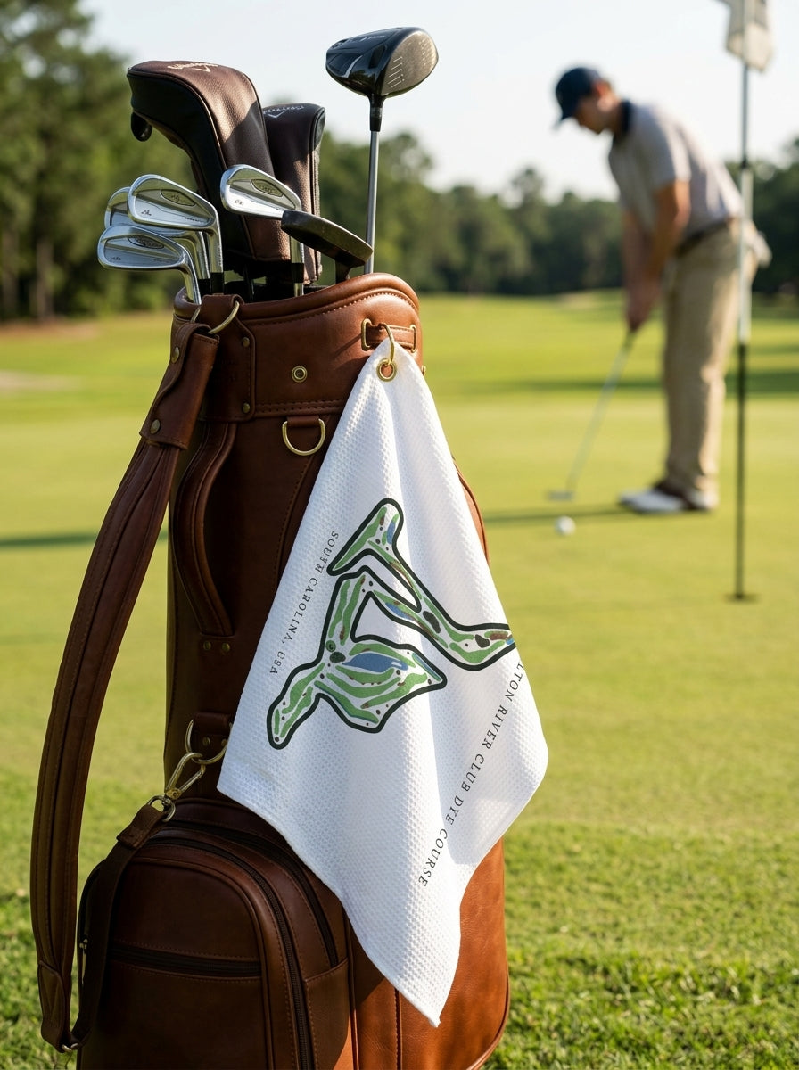 Colleton River Club- Dye Course, Golf Course Towel, South Carolina | Golf Course Print Towels