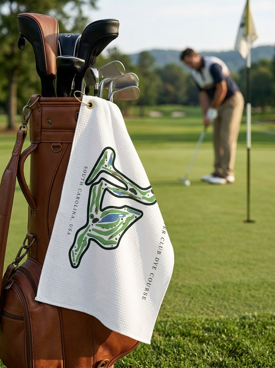 Colleton River Club- Dye Course, Golf Course Towel, South Carolina | Golf Course Print Towels