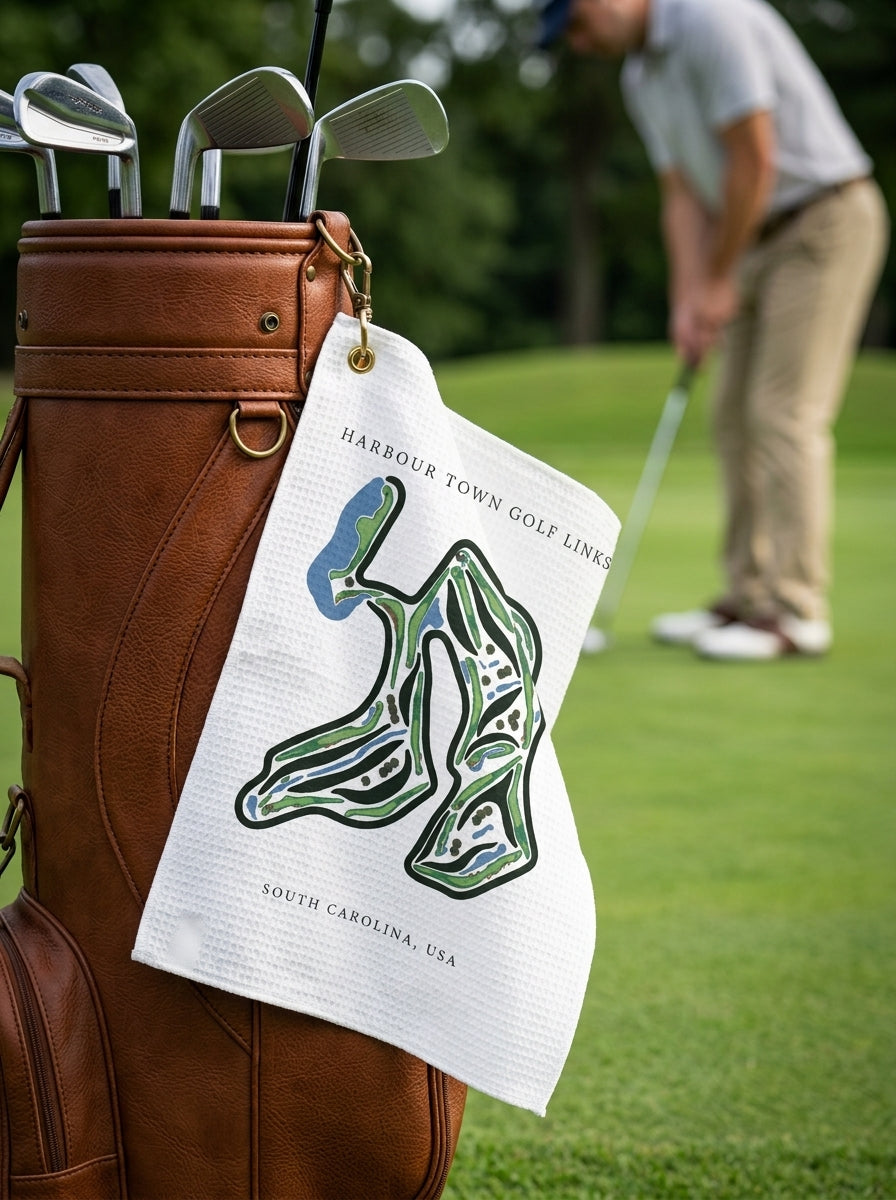 Harbour Town Golf Links, Hilton Head, Golf Course Towel, South Carolina | Golf Course Print Towels