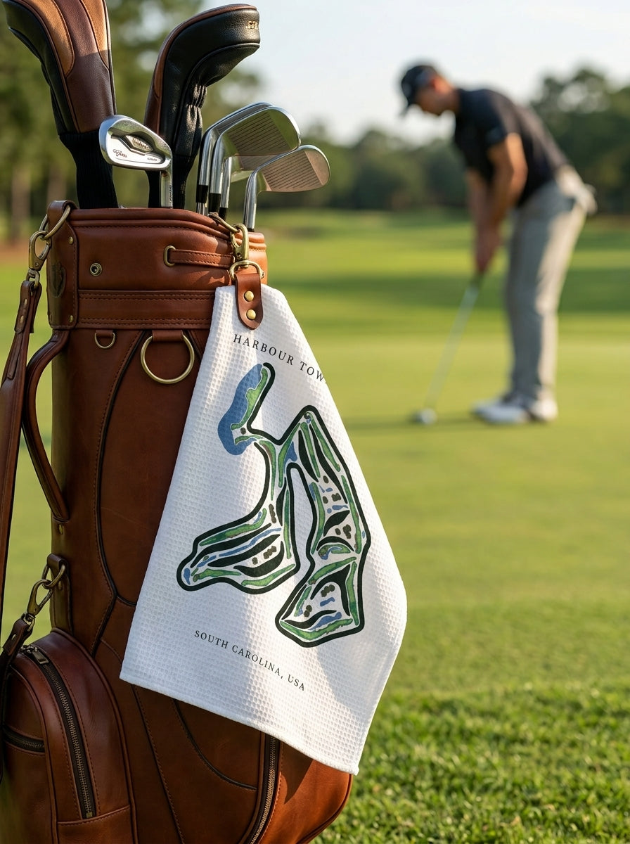 Harbour Town Golf Links, Hilton Head, Golf Course Towel, South Carolina | Golf Course Print Towels