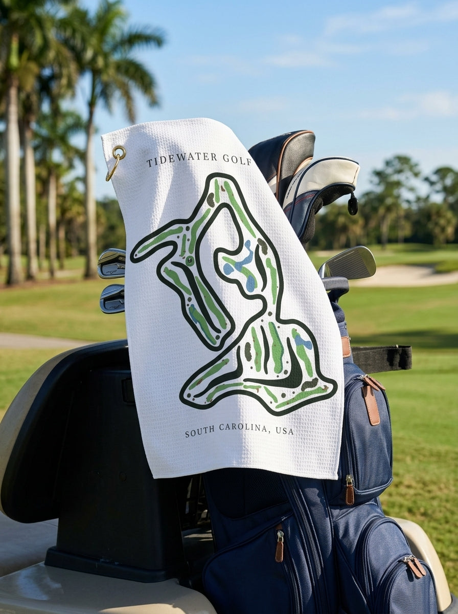 Tidewater Golf Club, Golf Course Towel, South Carolina | Golf Course Print Towels