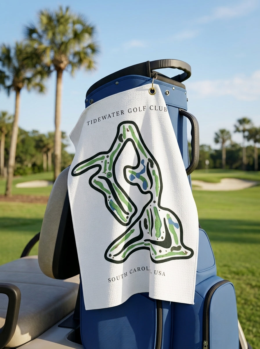 Tidewater Golf Club, Golf Course Towel, South Carolina | Golf Course Print Towels
